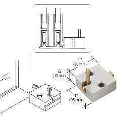 CRL Low Profile Deck Catch for Pass-Thru Windows