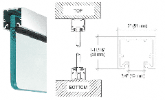 CRL 120" Length Combination Wide U-Channels and Narrow Headers for 3/8" and 1/2" Glass