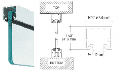 CRL 240" Length Combination Wide U-Channels and Narrow Headers for 3/8" and 1/2" Glass