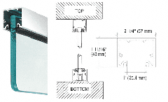 CRL 120" Length Combination Wide U-Channel and Narrow Header for 3/4" Glass