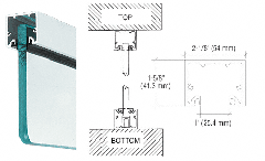 CRL 240" Length Combination Wide U-Channel and Narrow Header for 3/4" Glass