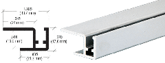 CRL Aluminum Rear Bottom Rail Extrusion for Clover Showcases