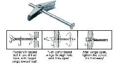 CRL Flat Head Toggle Anchors