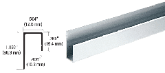 CRL 3/8" Deep Nose Aluminum "J" Channel