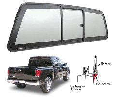 CRL Tri-Vent Schiebefenster mit drei Scheiben für Nissan Titan ab 2004