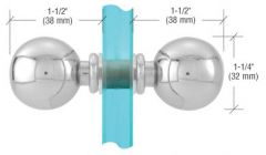 CRL Duschtürknopf Kugelform, Ø 32 mm