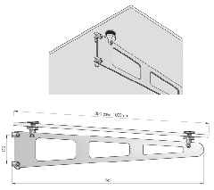 CRL Awning Brackets for Projection Glass Canopies