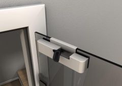 Door Closer for Glass Doors, Retrofit, satin anodised