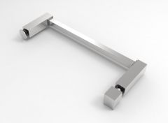 CRL Slim-Line Towel Bar, Square 12 x 12 mm, 1000 mm, Flush Mount/Knob