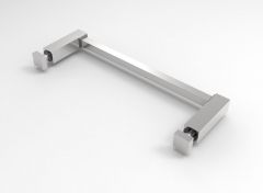 CRL Slim-Line Towel Bar, Square 12 x 12 mm, 1000 mm, Cap/Cap