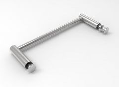 CRL Slim-Line Towel Bar, Round ø 12 mm, 1000 mm, Cap/Knob