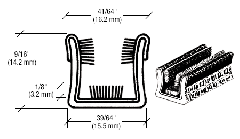 CRL 9/16" x 9/16" Universal Single Unbeaded Flexible Glass Run Channel