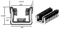 CRL 41/64" x 31/64" Unbeaded Flexible Glass Run Channel