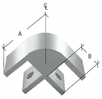 CRL Anodized 2-Way 90 Degree Glass Connectors for 3/8" Glass