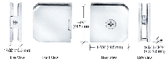 CRL Monaco Series Fixed Panel U-Clamps