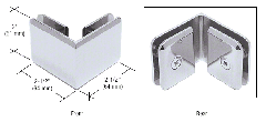 CRL Beveled Style 90 Degree Glass-to-Glass Clamps 