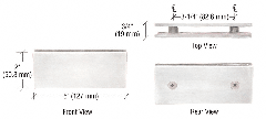 CRL Verbinder, Glas-Glas 180°, 8 - 12 mm