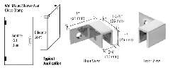 CRL Right Hand "Sleeve Over" Wall Mount Glass Clamps