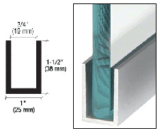 CRL Wet Glaze 1-1/2" Deep U-Channels