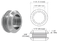 CRL 2-1/4" Diameter Thru Glass Pull 