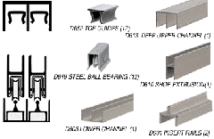 CRL D2307 Deluxe Track Assembly with D613 Upper Track and Ball Bearing Wheels