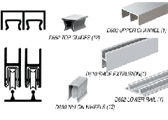 CRL Track Assembly With D603 Upper Track and Nylon Wheels