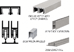 CRL Track Assembly With D609 Upper Track and Nylon Wheels