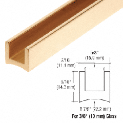 CRL 3/8" Radiused Back Brass U-Channels