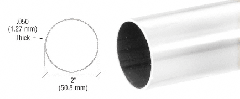 CRL 2" Round Stainless Steel Tubing