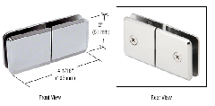 CRL Beveled 180 Degree Glass-to-Glass Movable Transom Clamp