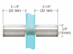 CRL Back-to-Back Cylinder Knobs with Sleeves