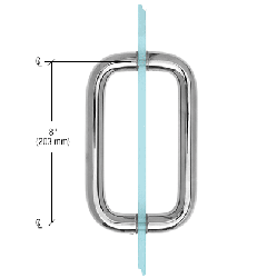 CRL 1" Thick Back-to-Back Solid Pull Handles