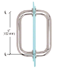 CRL 6" BM Back-to-Back Pull Handle with Washers