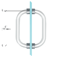 CRL 6" Back-to-Back Acrylic Smooth Pull Handles