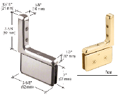 CRL Prima Series L-Bracket Wall Mount Hinges