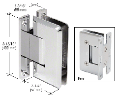 CRL Cologne 537 5 Degree Pre-Set Wall Mount Full Back Plate Hinge