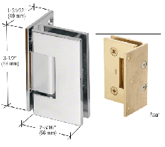 CRL Geneva 044 Wall Mount Offset Back Plate Hinge