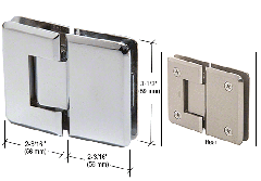 CRL Pinnacle 180 Degree Glass-to-Glass Hinge