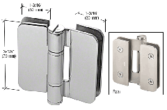 CRL Zurich 07 180 Degree Glass-to-Glass Inline Outswing Hinge