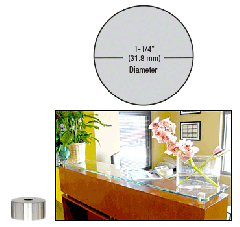 CRL 1-1/4" Diameter x 1/2" Long Standoff Bases
