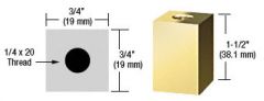 CRL 3/4" Square x 1-1/2" Long Standoff 