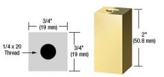 CRL 3/4" Square x 2" Long Standoff Base