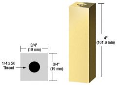 CRL 3/4" Square x 4" Long Square Standoff Base