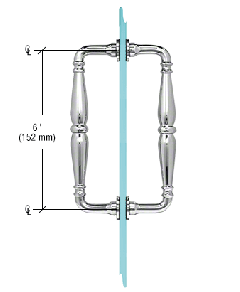 CRL 6" Victorian Back-to-Back Pull Handles