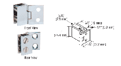 CRL 1" Wall Mount Hinge for 3/16" to 1/4" Glass