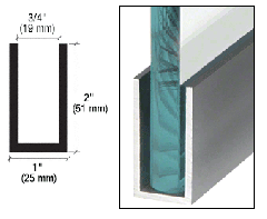 CRL Wet Glaze 2" Deep U-Channels