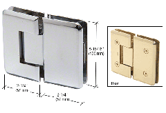 CRL Cologne Series Glass-to-Glass Mount Hinges