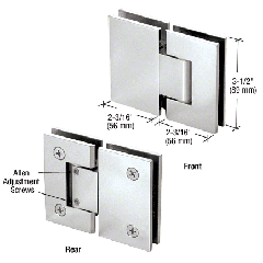 CRL Adjustable 380 Geneva Series Glass-to-Glass Hinges