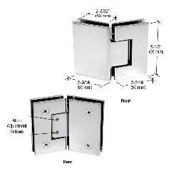 CRL Adjustable Geneva 345 Series 135 Degree Glass-to Glass Hinge