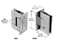 CRL Adjustment Geneva 337 Series Wall Mount Full Back Plate Hinge